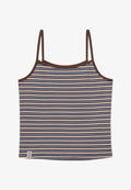 Superdry & Co SUPERDRY ATHLETIC ESSENTIALS STRIPE CAMI.. - Top - chestnut brown blue stripe
