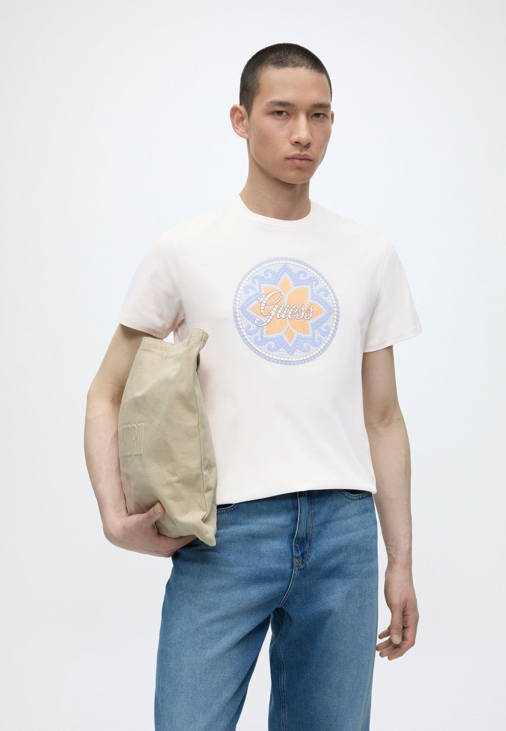 Guess SS BSC MOSAIC TILE TEE