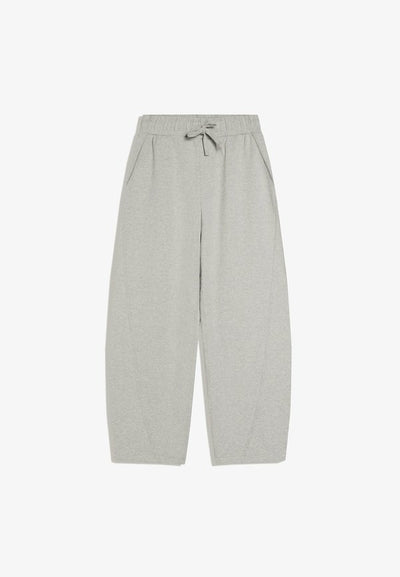 Bershka WIDE INTERLOCK BALLOON - Trousers - dark grey