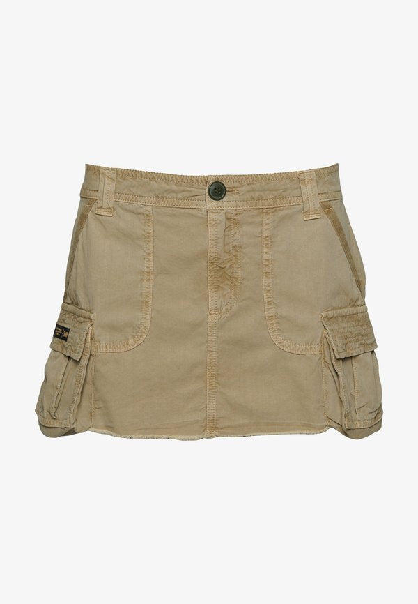 Superdry & Co UTILITY PARACHUTE - A-line skirt - stone wash taupe brown