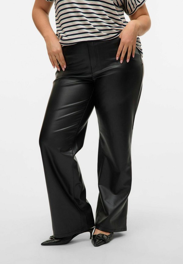 Vero Moda Curve VMCTESSA High rise - Trousers - black