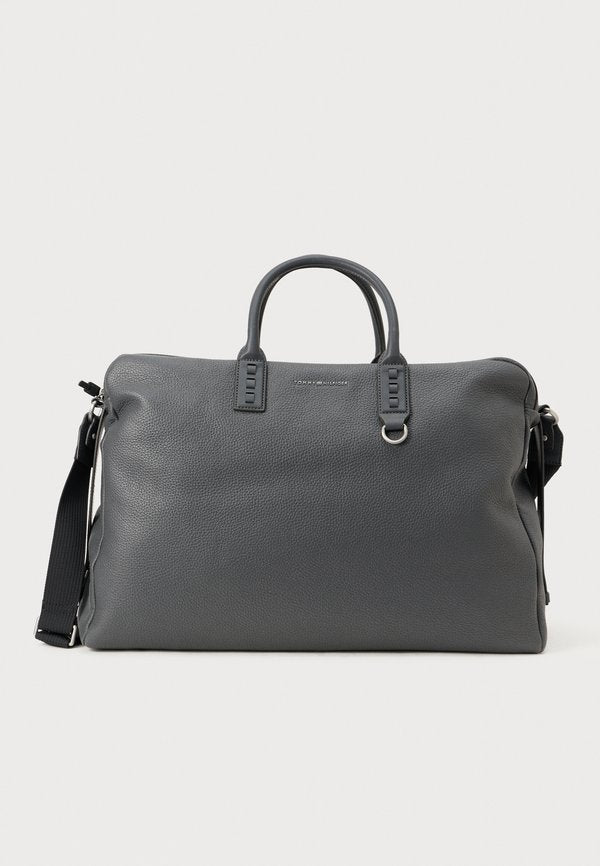 Tommy Hilfiger PREMIUM LEATHER DUFFEL BAG - Holdall - dark grey
