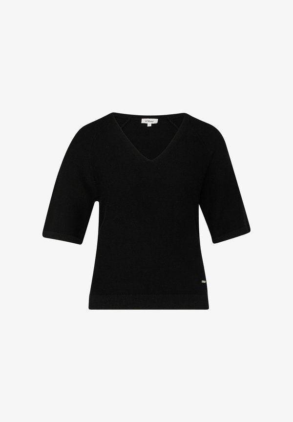 s.Oliver Basic T-shirt - schwarz