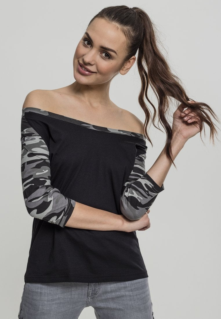 Urban Classics LADIES 3/4 CONTRAST RAGLAN TEE