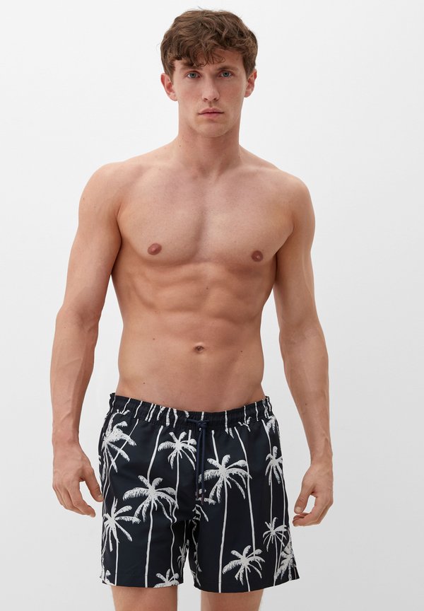 s.Oliver MIT ALLOVER-PRINT - Swimming shorts - navy