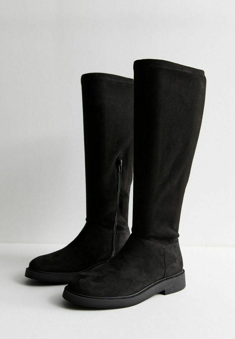 New Look Wide Fit WIDE FIT ZIPPED KNEE HIGH