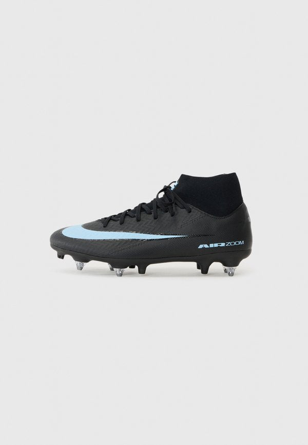 Nike Performance ZM 10 ACAD SG PRO AC - Soft-ground football boots - black/ice blue