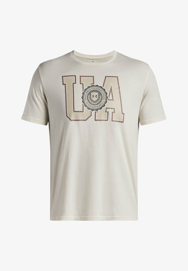Under Armour COLLEGE CREST LOGO - Print T-shirt - stone