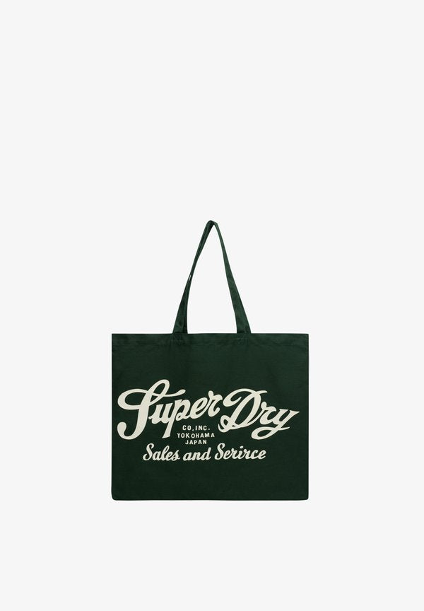 Superdry & Co SUPERDRY SUPERDRY TOTE.. - Tote bag - enamel green/off white