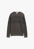 TOM TAILOR MIT TONALEN STREIFEN - Jumper - navy cognac cream multi color