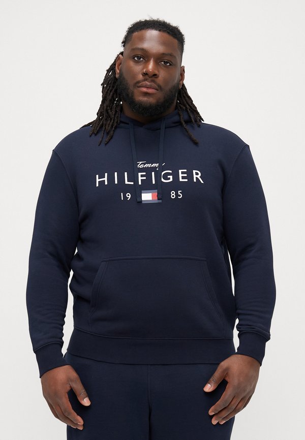 Tommy Hilfiger PLUS LOGO GRAPHIC FLEX FLEECE HOODY - Hoodie - desert sky
