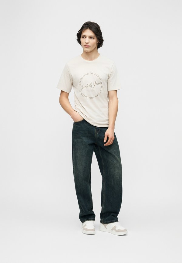 Jack & Jones JJGRAYSON TEE CREW NECK 3 PACK - Print T-shirt - moonbeam/celestial blue/navy blazer