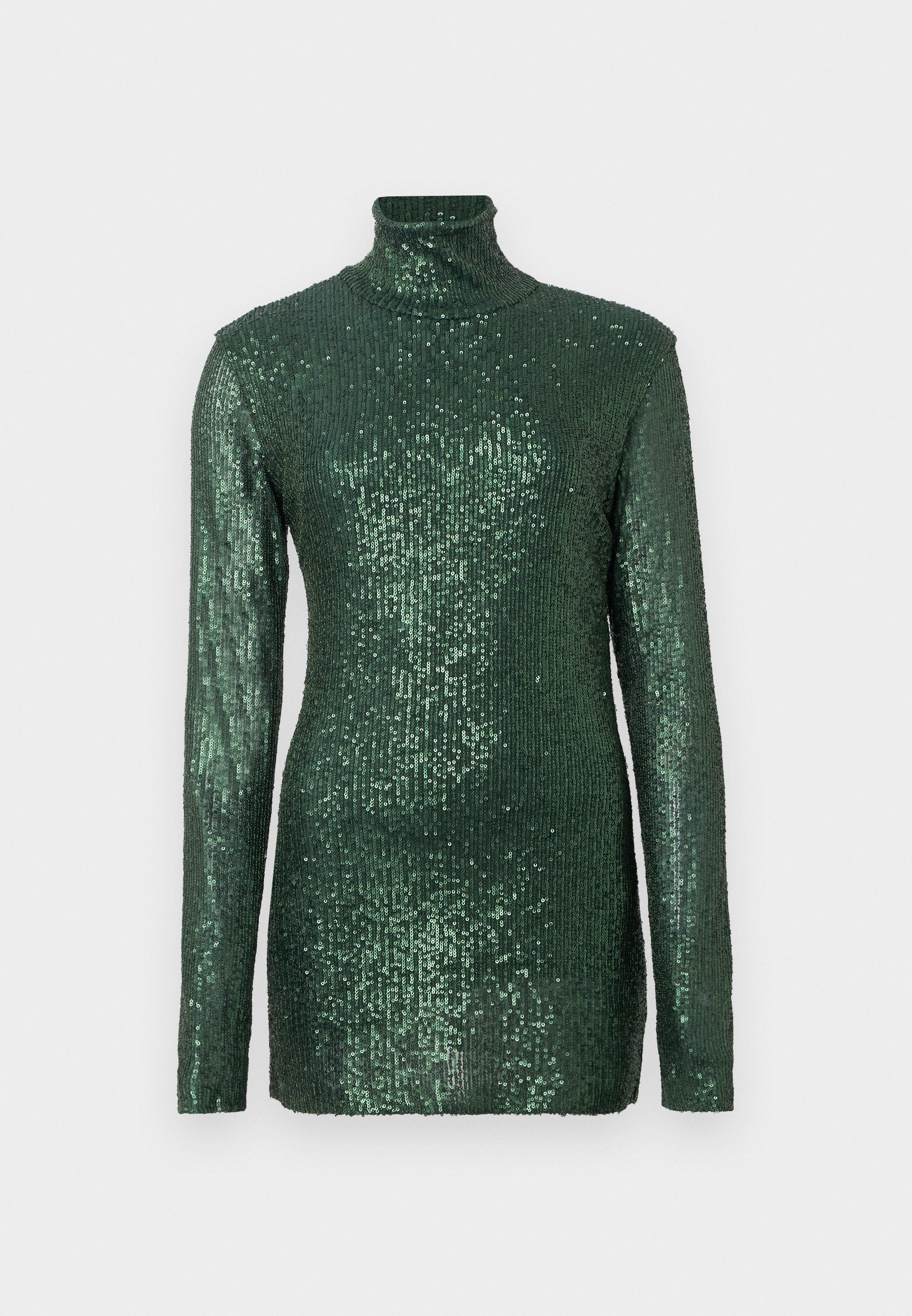 Norma Kamali LONG SLEEVE SLIM FIT TURTLENECK PICKLEBALL DRESS