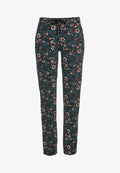 s.Oliver Pyjama bottoms - blau-geblümt-weinrot