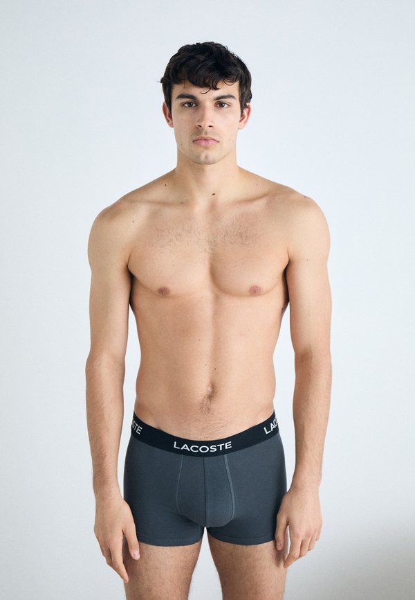 Lacoste TRUNK - CORE ESSENTIALS 5 PACK - Trunks - grey/ black