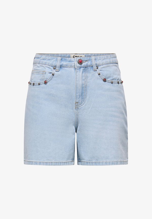 ONLY JEANS-SHORTS ONLPHINE MITTLERE TAILLE NORMAL GESCHNITTEN JEANS-SHORTS - Denim shorts - light blue denim