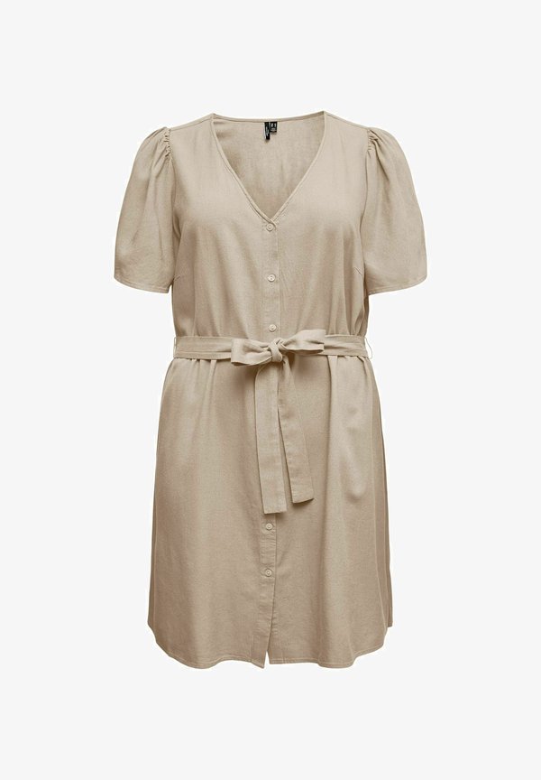 Vero Moda Curve VMCMYMILO Short - Shirt dress - beige