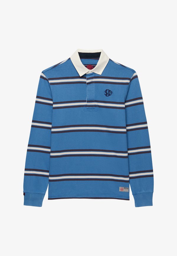 Superdry & Co SUPERDRY VINTAGE ATHLETIC STRIPE RUGBY TOP.. - Polo shirt - blue stripe