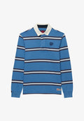 Superdry & Co SUPERDRY VINTAGE ATHLETIC STRIPE RUGBY TOP.. - Polo shirt - blue stripe