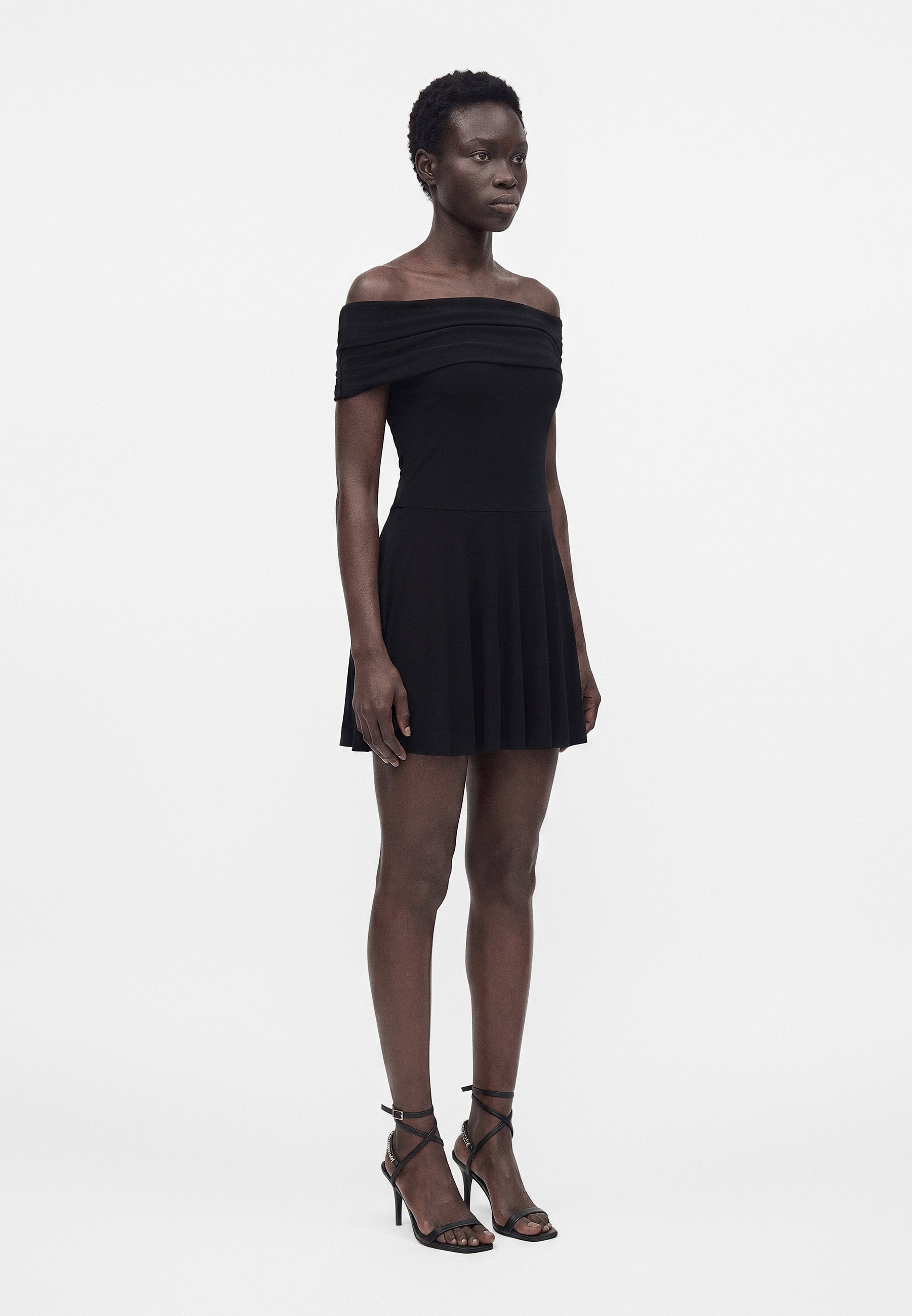 Norma Kamali COWL NECK HOODED PICKLEBALL DRESS