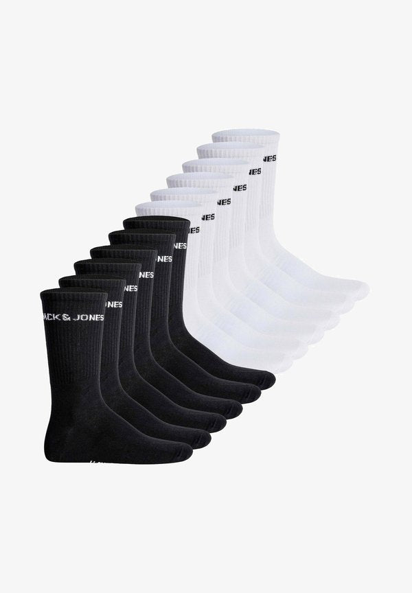 Jack & Jones TENNIS 12ER PACK - JACLOGO - Socks - schwarz/weiß