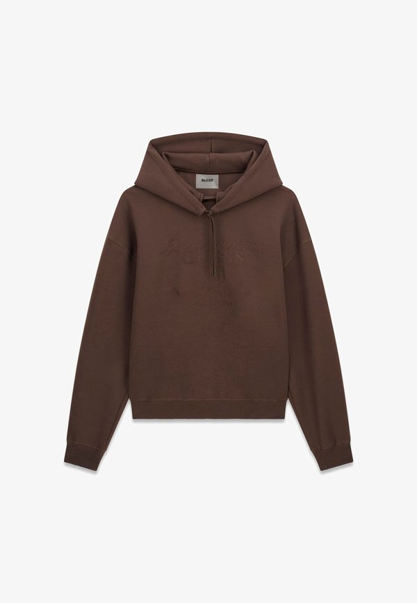Guess SWEATSHIRT MIT GESTICKTEM LOGO - Hoodie - braun