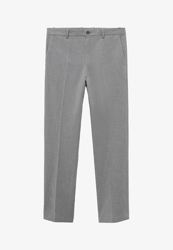Mango STRETCH   - Chinos - mottled light grey