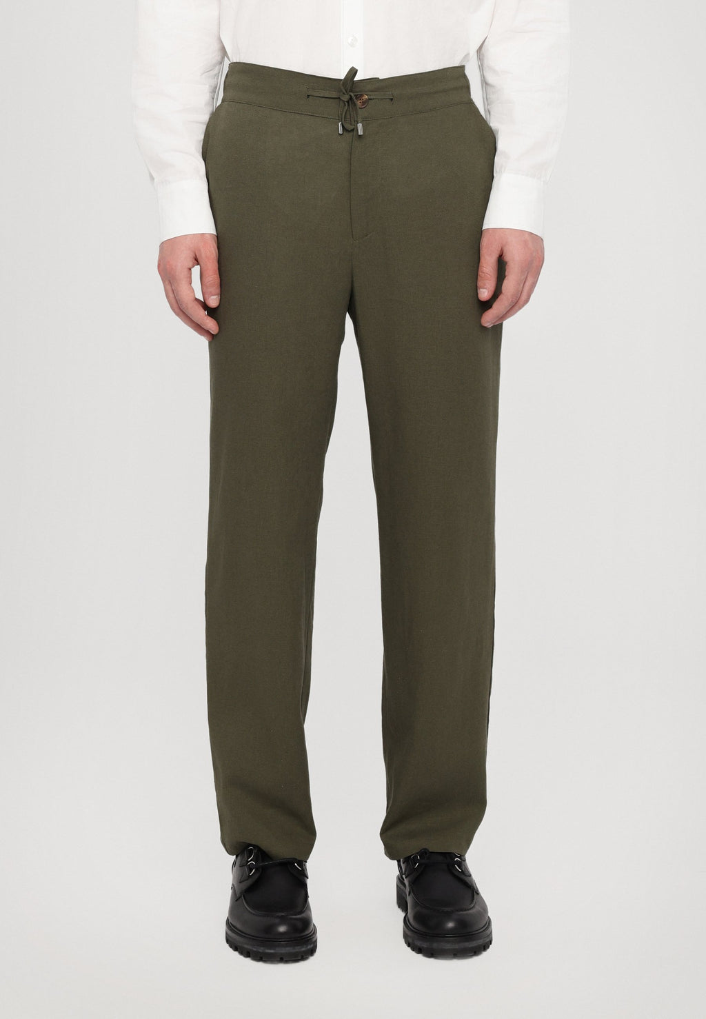 Essential Collective LINEN TROUSERS WITH DRAWSTRING PLEATS