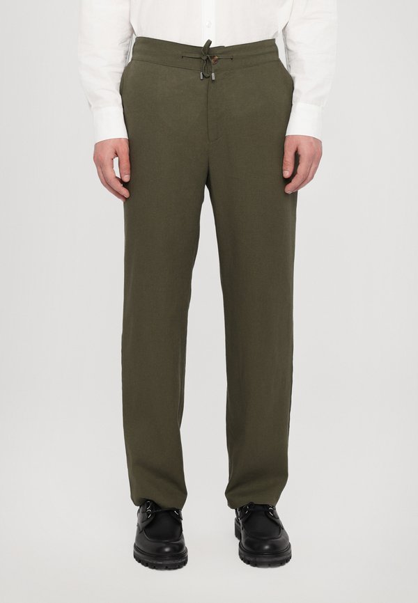 Essential Collective LINEN TROUSERS WITH DRAWSTRING PLEATS