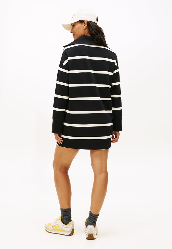 Tommy Hilfiger HALF-ZIP RELAXED MINI SWEATSHIRT DRESS