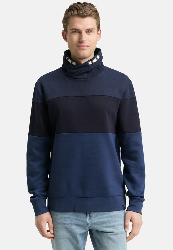 TOM TAILOR SNOOD MIT BLOCKING - Sweatshirt - ocean blue