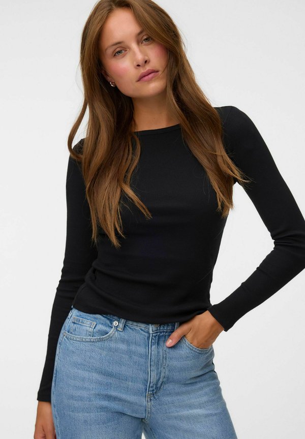 Vero Moda T-SHIRT AWTHEA TOP - Long sleeved top - black