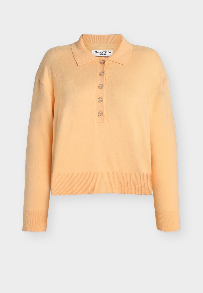 KNIT POLO PULLOVER, LONGSLEEVE, BUTTONS Media 1