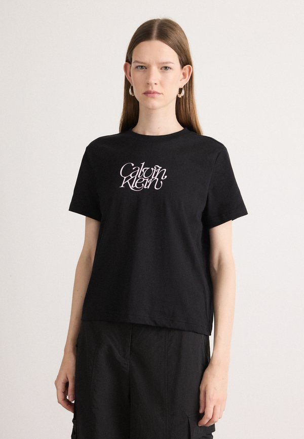 Calvin Klein Jeans SCRIPT - Print T-shirt - black