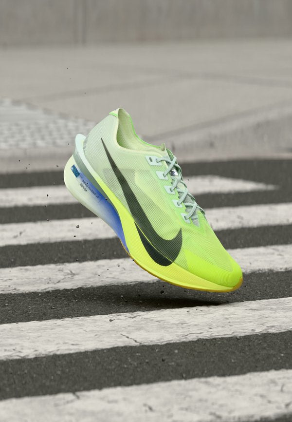 Nike Performance VAPORFLY 4 - Road running shoes - barely green/black spruce/volt tint/sapphire/volt ice/saffron quartz