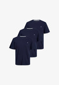 Jack & Jones 3 PACK - Basic T-shirt - navy blazer