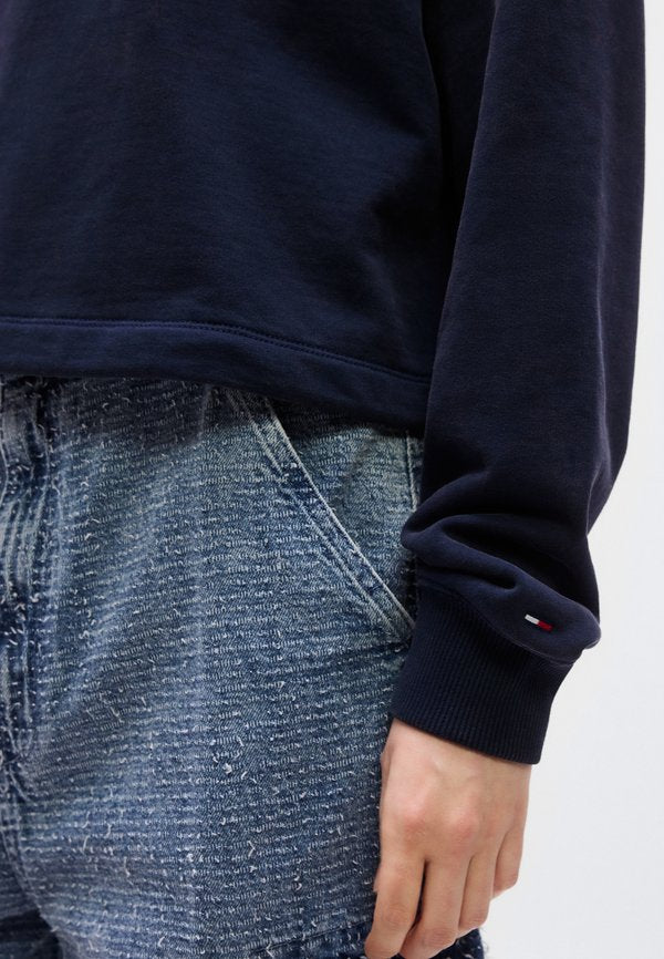 Tommy Jeans LOGO EMBROIDERY RELAXED QUARTER-ZIP SWEATSHIRT