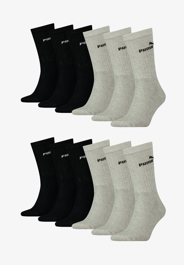 Puma 12ER PACK UNISEX - Socks - black grey