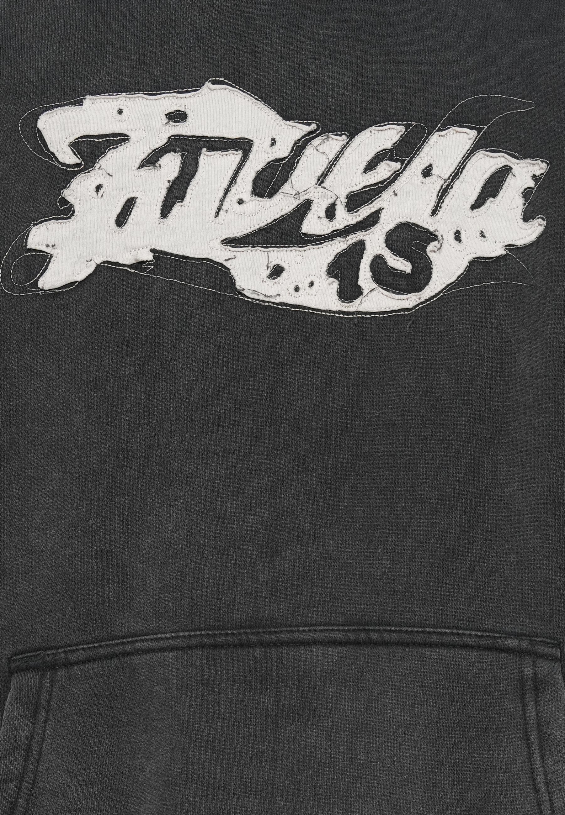 FAVELA FAVELA COLLEGE DISTRESSED PATCHED  HOODIE
