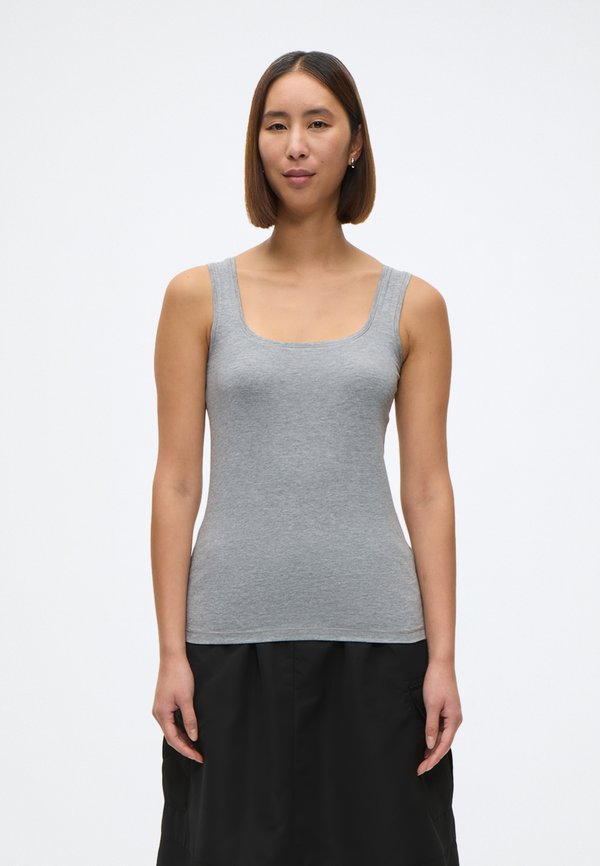 TOM TAILOR 2-PACK - Top - medium silver grey melange