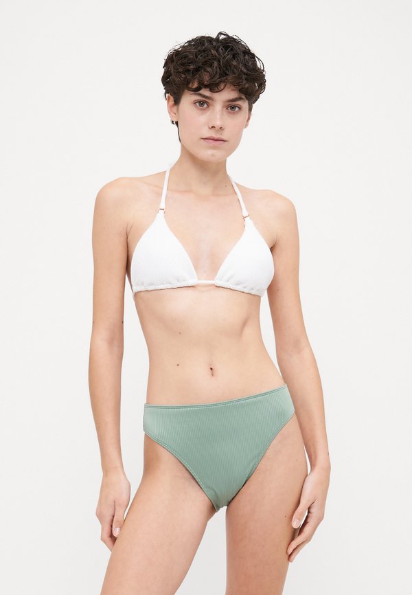 Hollister Co. Curvy High-Leg High-Waist Ribbed Cheeky Bikini Bottom