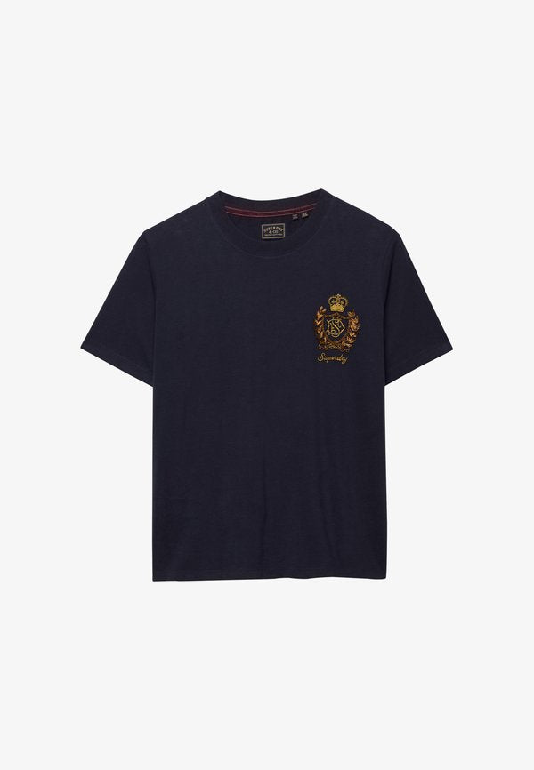 Superdry & Co SUPERDRY CREST EMBELLISHED T-SHIRT.. - Print T-shirt - darkest navy