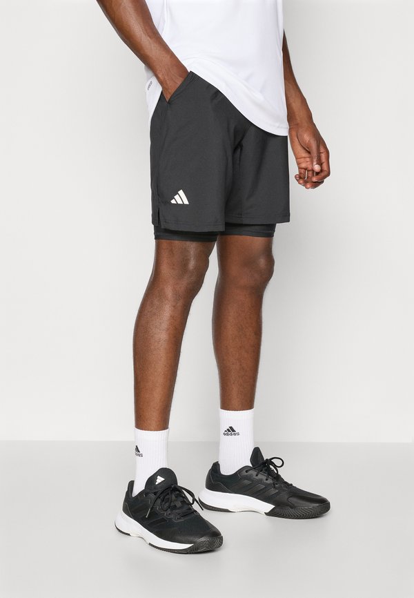 adidas Performance CLUB CLIMACOOL 2IN1 SHORTS - 2-in-1 shorts - black
