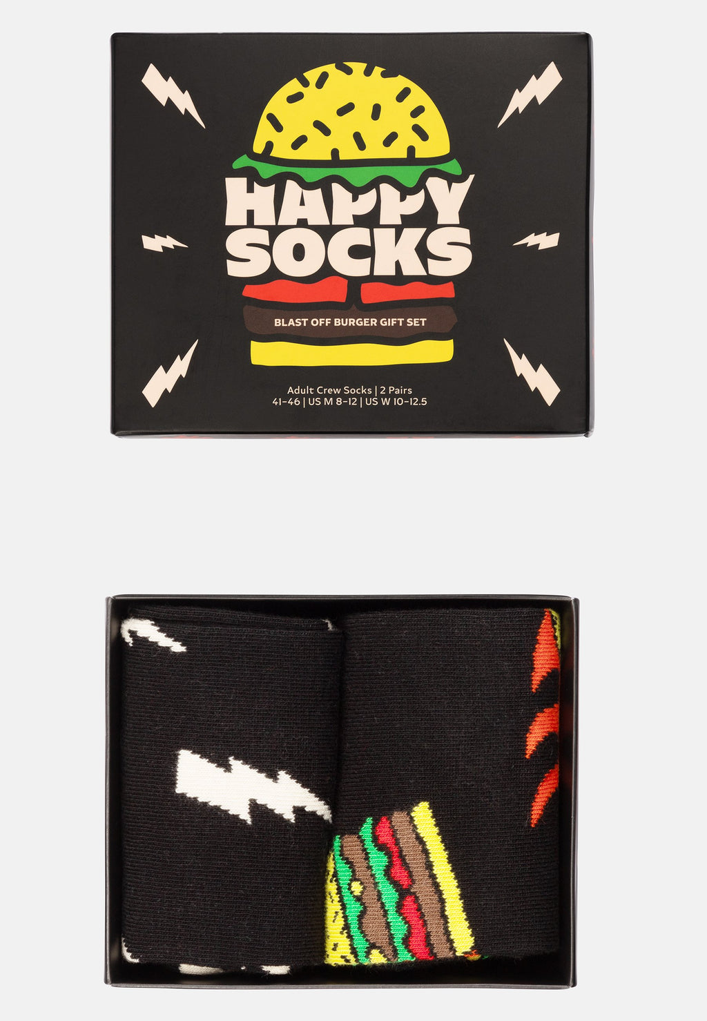Happy Socks BLAST OFF BURGER GIFT UNISEX 2 PACK