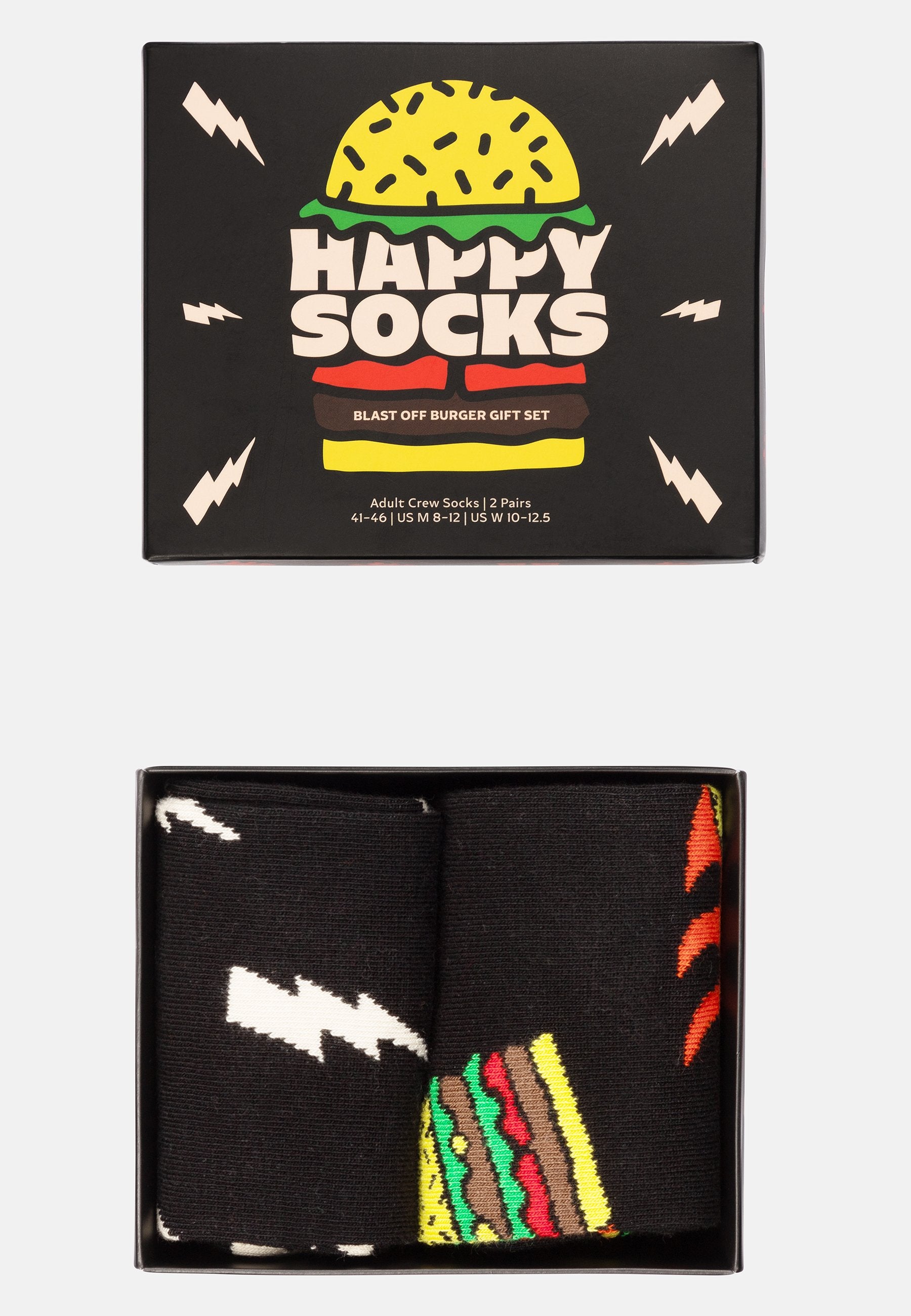 Happy Socks BLAST OFF BURGER GIFT UNISEX 2 PACK