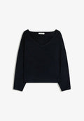 Bershka SOFT TOUCH V-NECK - JUMPER - Jumper - dark blue