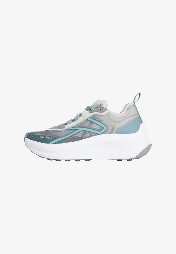 Calvin Klein ANDREA - CHUNKY STRIPE RUNNER - Trainers - cloud burst misty blue light