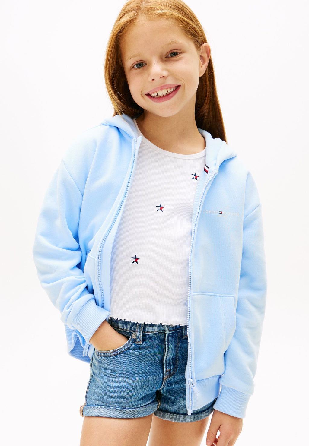 LOGO BRUSHED FLEECE ZIP-THRU HOODY Media 2