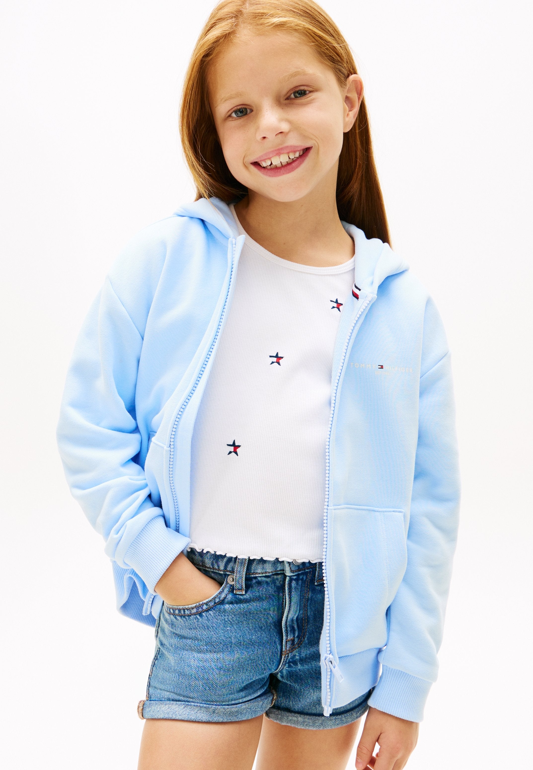LOGO BRUSHED FLEECE ZIP-THRU HOODY Media 2