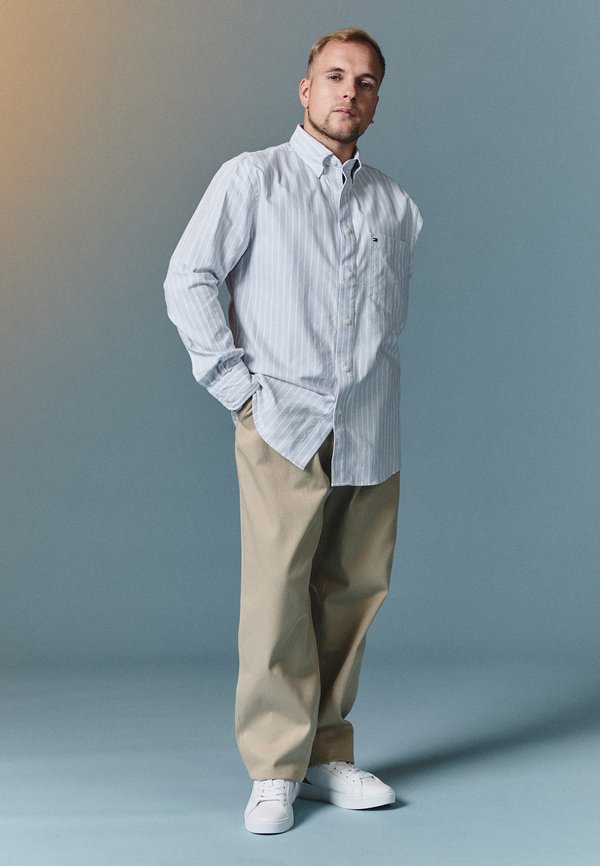 Tommy Hilfiger ADAPTIVE REGULAR FIT STRIPE OXFORD SHIRT